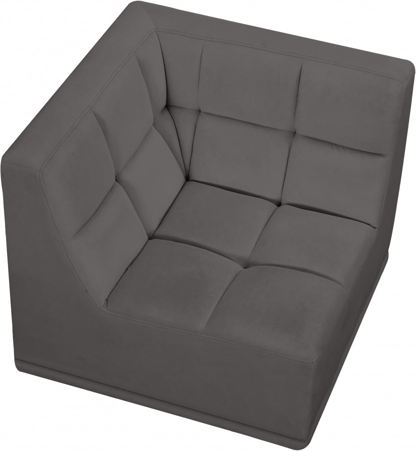 Relax Velvet Upholstered Corner Modular Chair