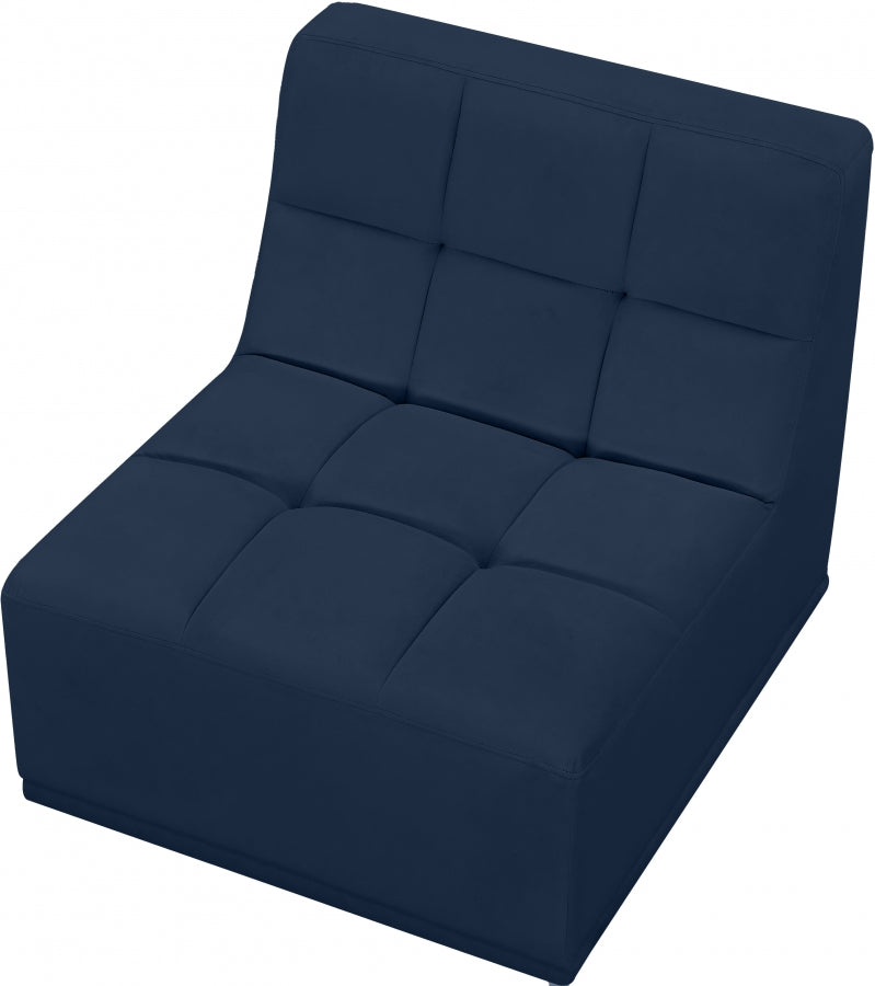 Relax Velvet Upholstered Armless Modular Chair