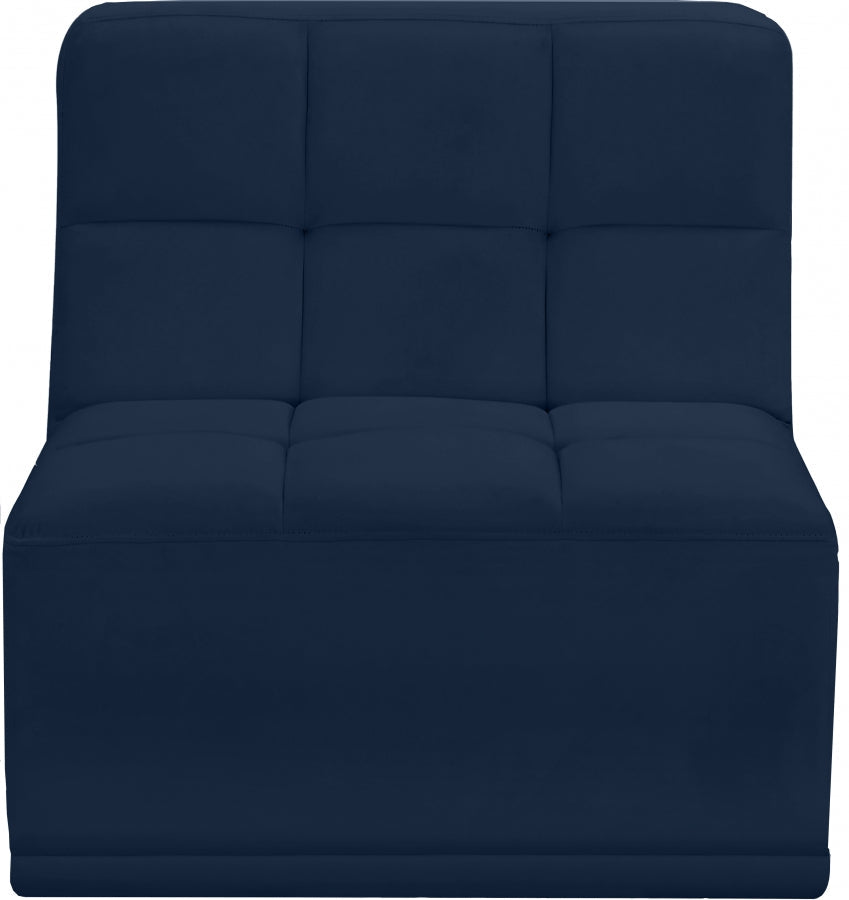 Relax Velvet Upholstered Armless Modular Chair
