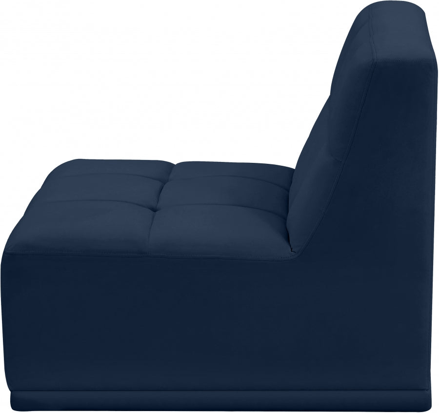 Relax Velvet Upholstered Armless Modular Chair