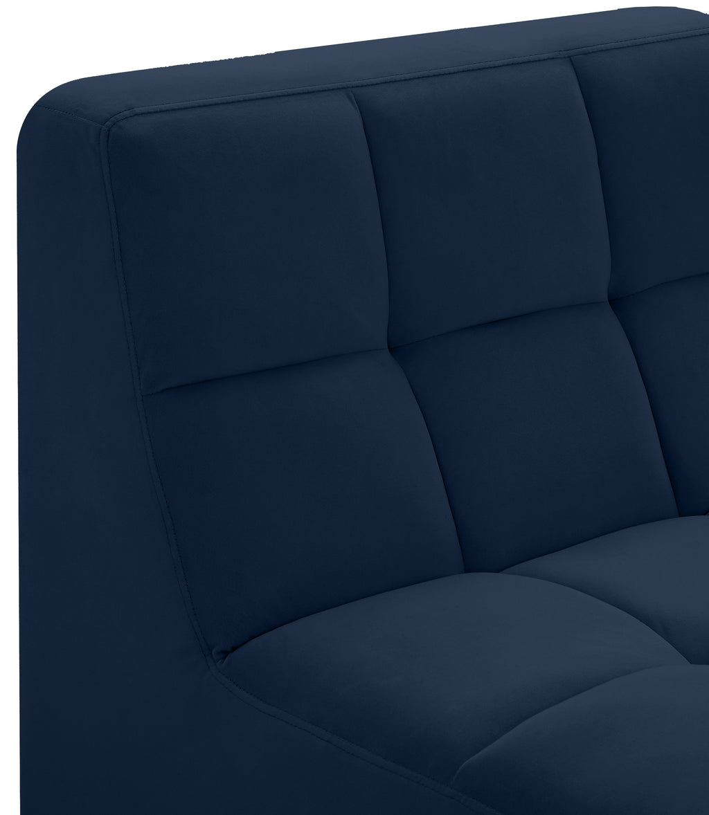 Relax Velvet Upholstered Armless Modular Chair