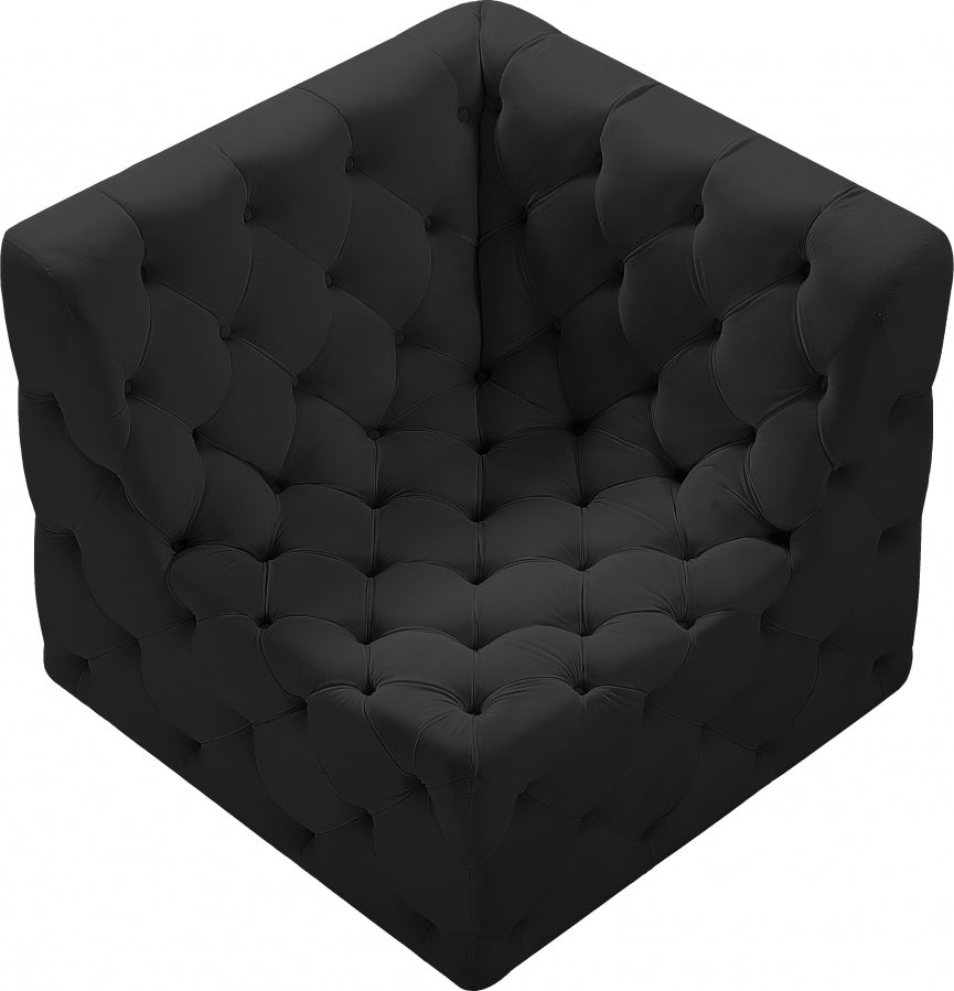 Tuft Velvet Upholstered Corner Modular Chair