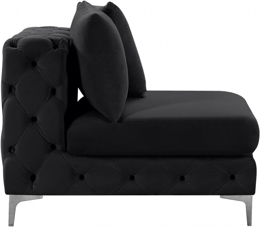 Tremblay Velvet Upholstered Armless Modular Chair