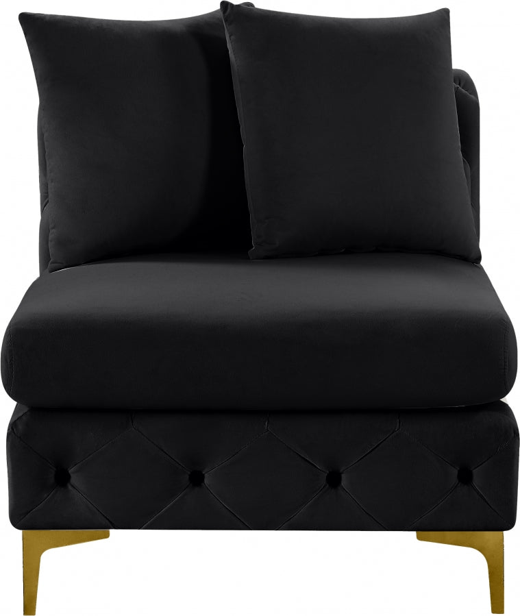 Tremblay Velvet Upholstered Armless Modular Chair