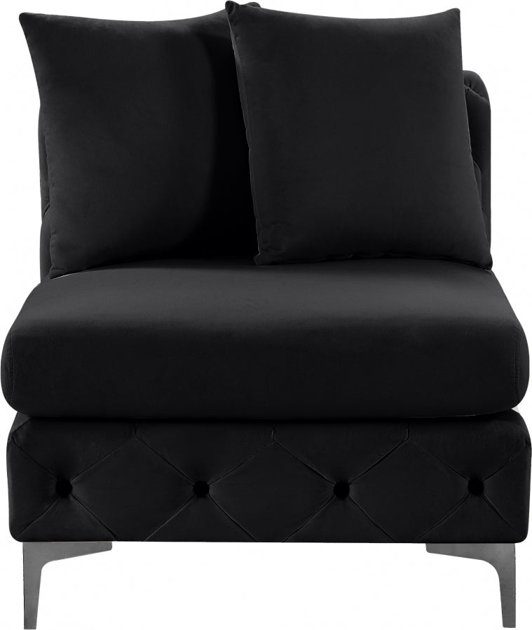 Tremblay Velvet Upholstered Armless Modular Chair