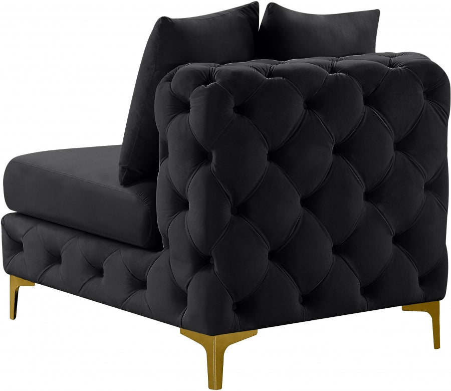 Tremblay Velvet Upholstered Armless Modular Chair