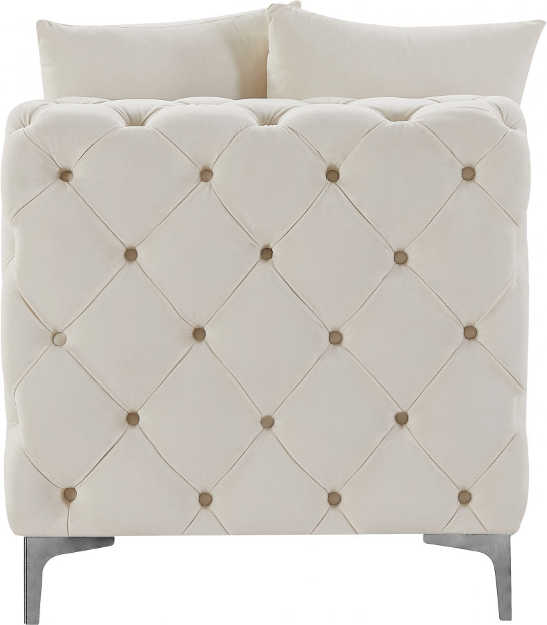 Tremblay Velvet Upholstered Armless Modular Chair