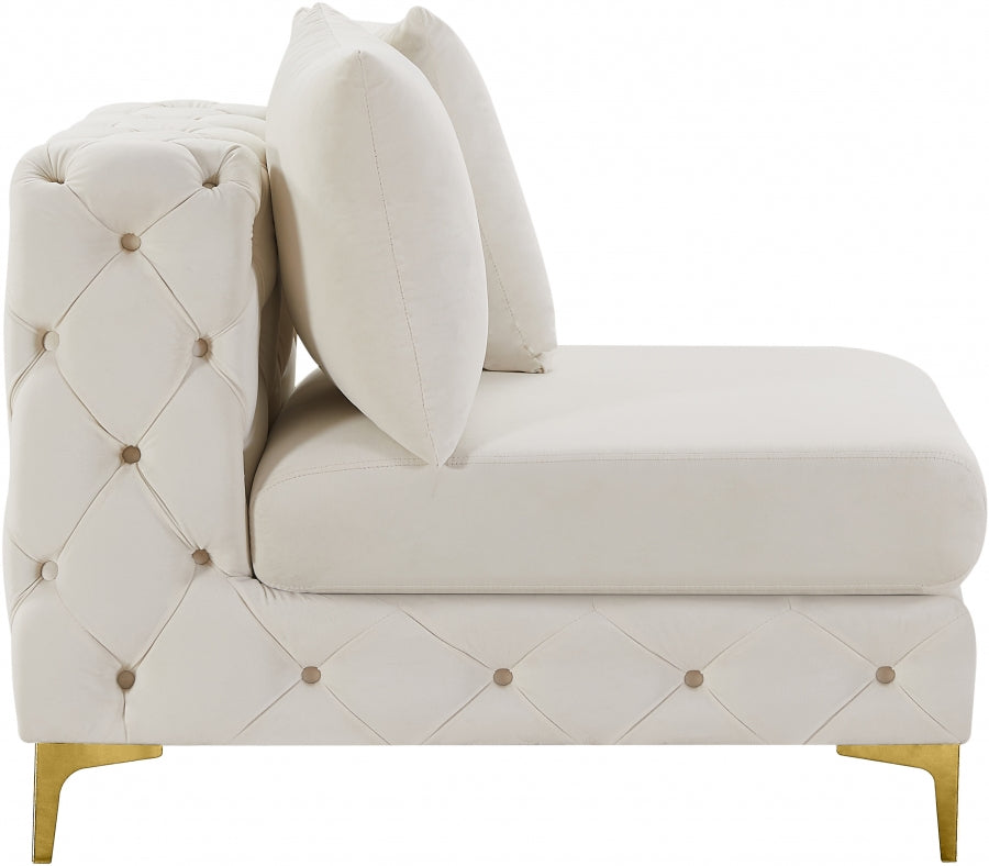 Tremblay Velvet Upholstered Armless Modular Chair