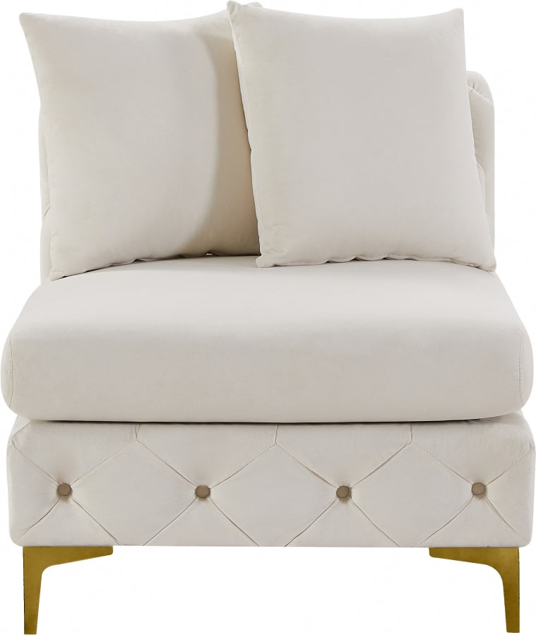 Tremblay Velvet Upholstered Armless Modular Chair