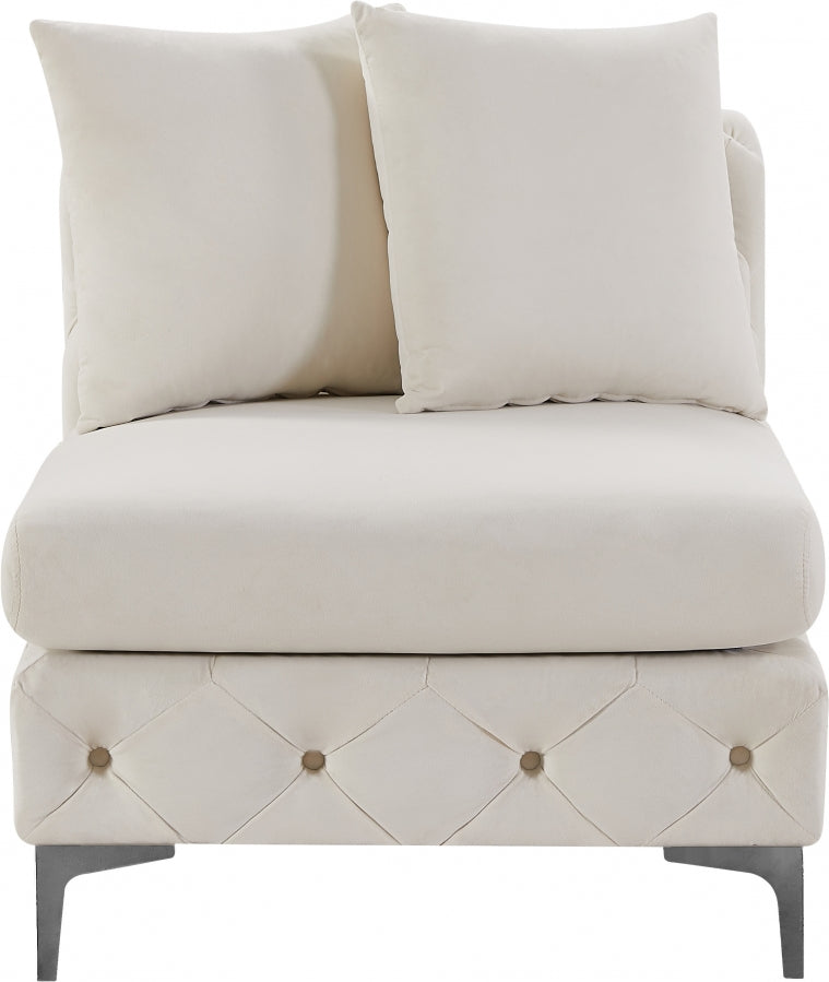 Tremblay Velvet Upholstered Armless Modular Chair