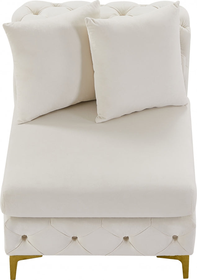Tremblay Velvet Upholstered Armless Modular Chair
