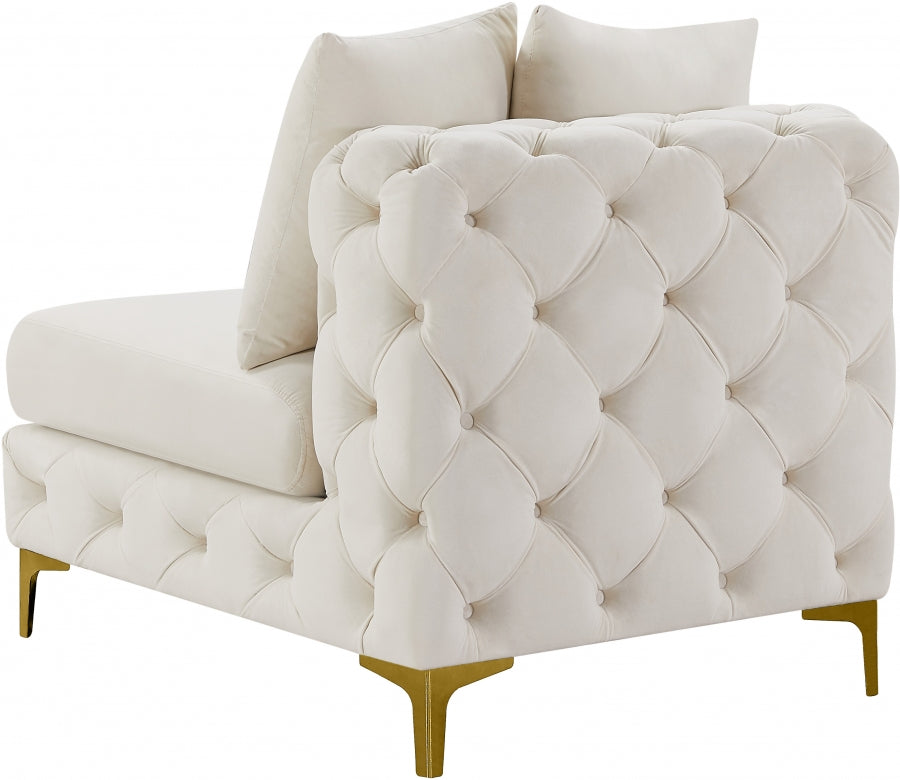 Tremblay Velvet Upholstered Armless Modular Chair