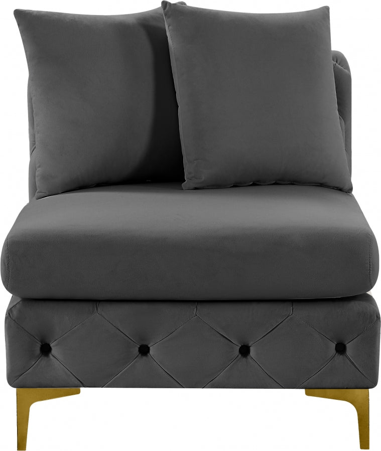 Tremblay Velvet Upholstered Armless Modular Chair