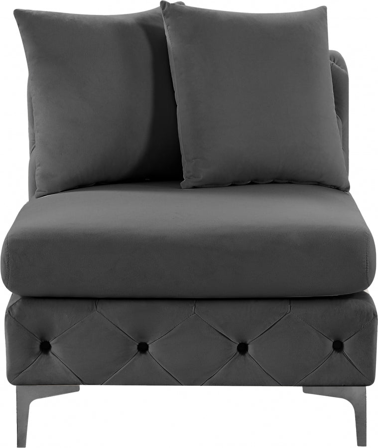 Tremblay Velvet Upholstered Armless Modular Chair