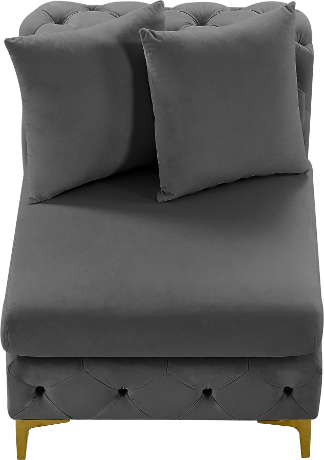 Tremblay Velvet Upholstered Armless Modular Chair