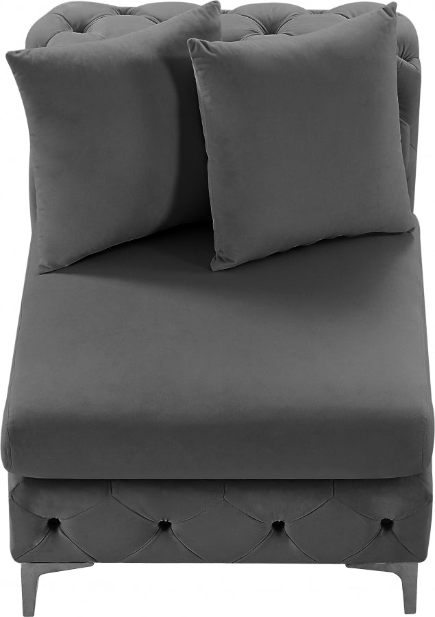 Tremblay Velvet Upholstered Armless Modular Chair