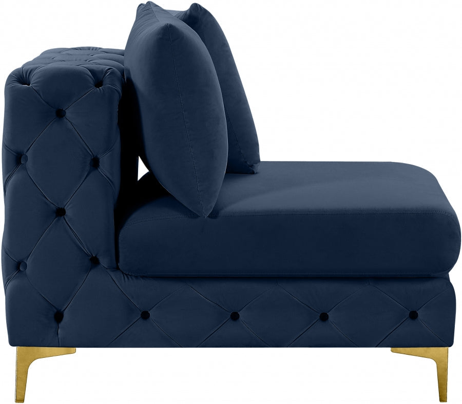 Tremblay Velvet Upholstered Armless Modular Chair