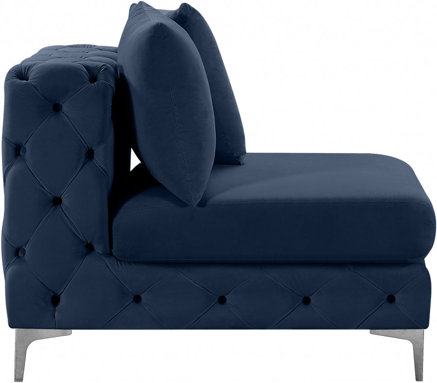 Tremblay Velvet Upholstered Armless Modular Chair