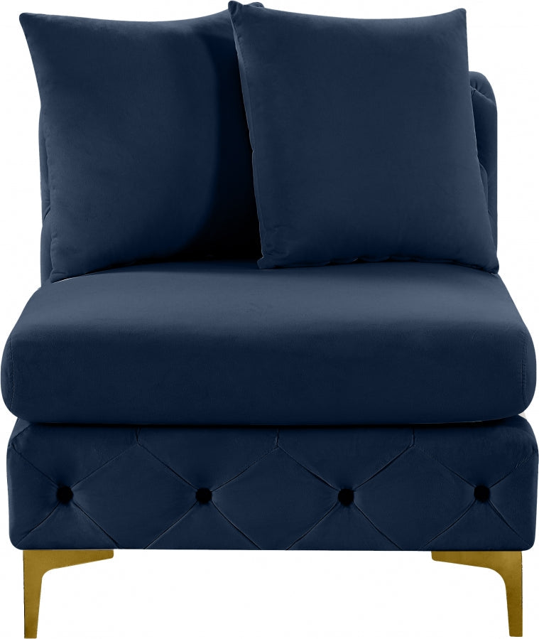 Tremblay Velvet Upholstered Armless Modular Chair