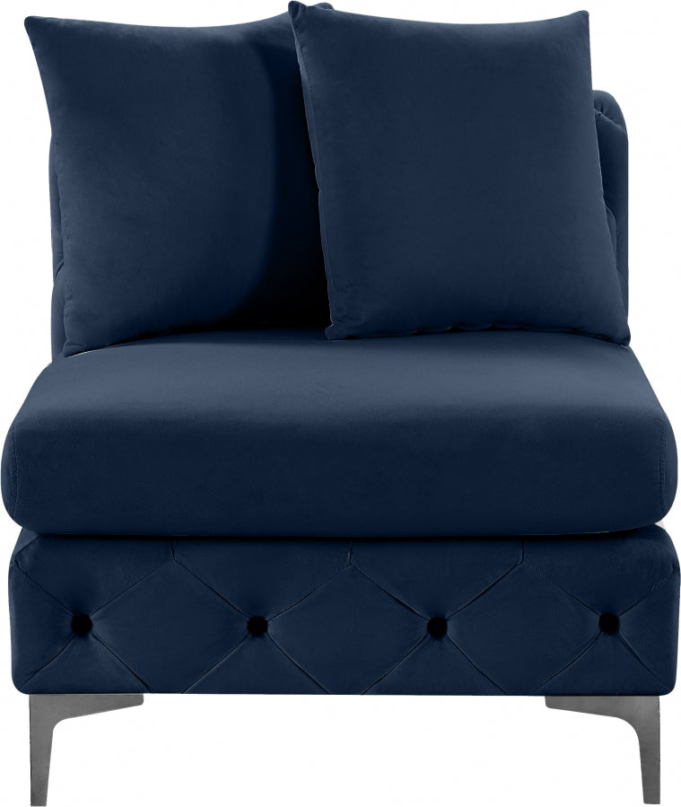 Tremblay Velvet Upholstered Armless Modular Chair