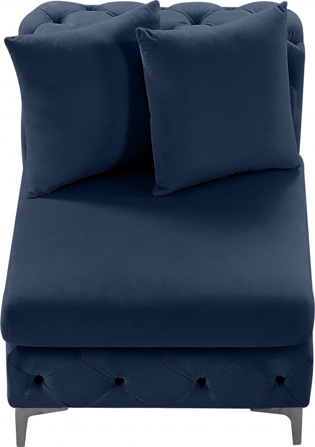 Tremblay Velvet Upholstered Armless Modular Chair