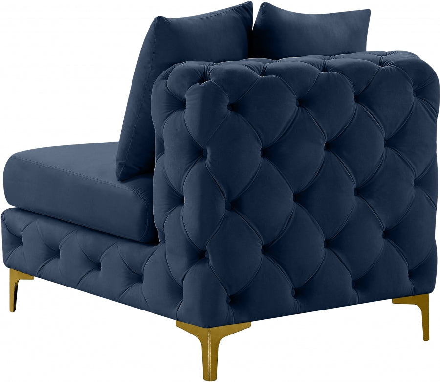 Tremblay Velvet Upholstered Armless Modular Chair