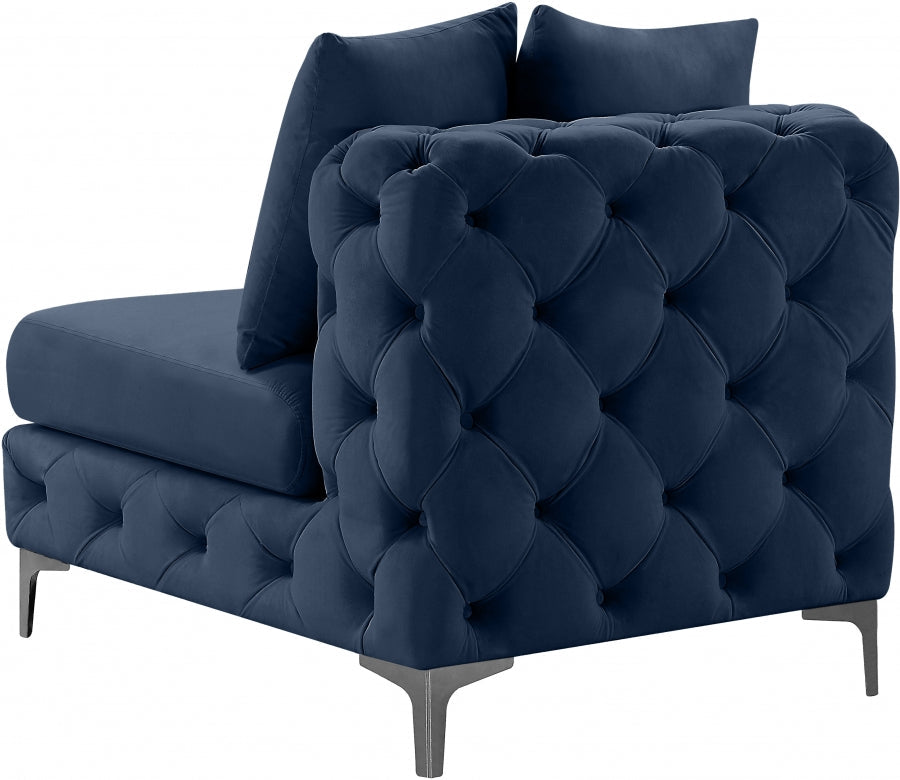 Tremblay Velvet Upholstered Armless Modular Chair
