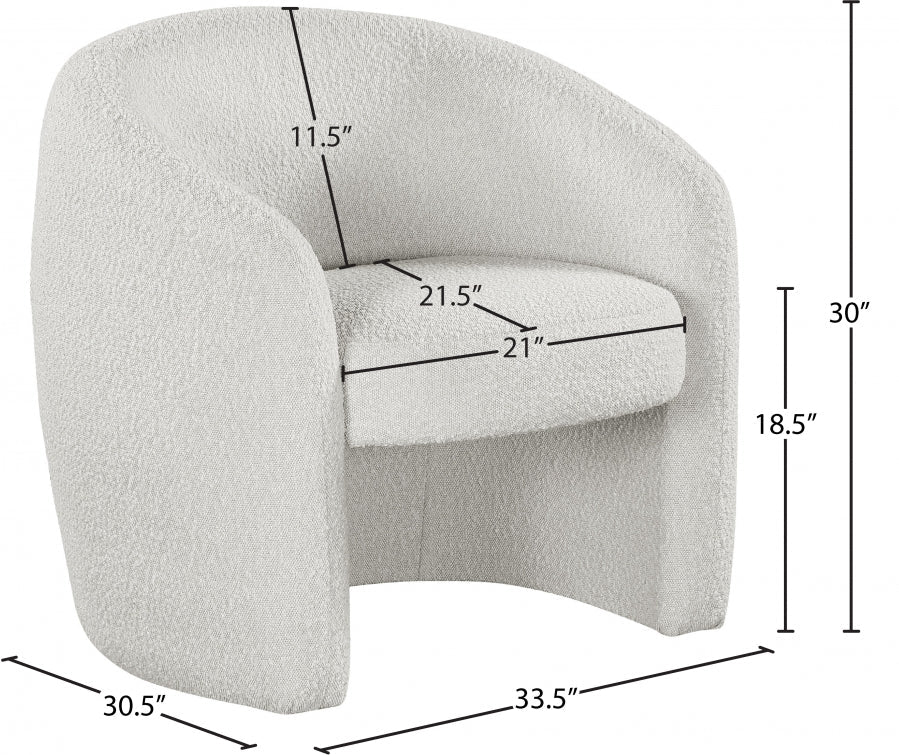 Acadia Boucle Fabric Upholstered Accent Chair