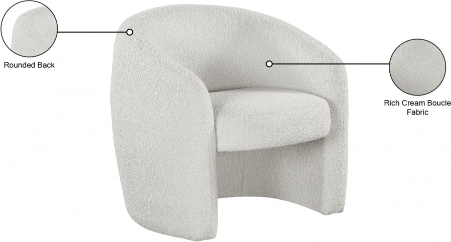 Acadia Boucle Fabric Upholstered Accent Chair