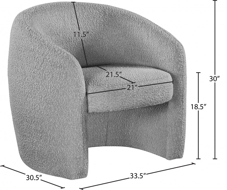 Acadia Boucle Fabric Upholstered Accent Chair