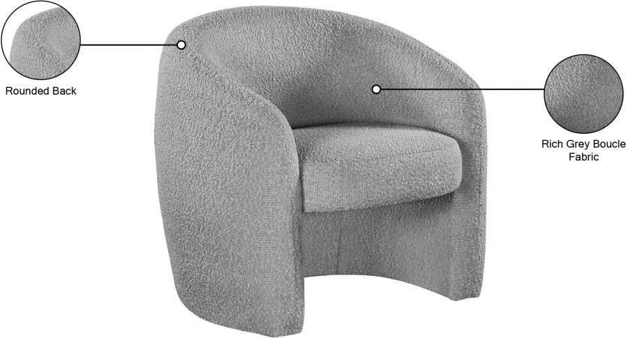 Acadia Boucle Fabric Upholstered Accent Chair