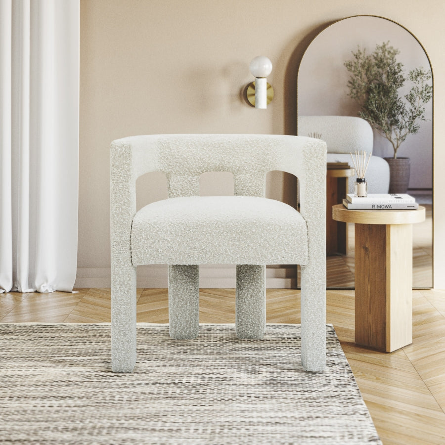 Athena Boucle Fabric Upholstered Accent | Dining Chair