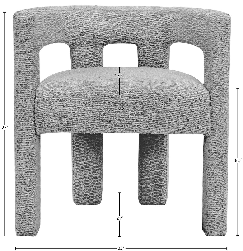Athena Boucle Fabric Upholstered Accent | Dining Chair