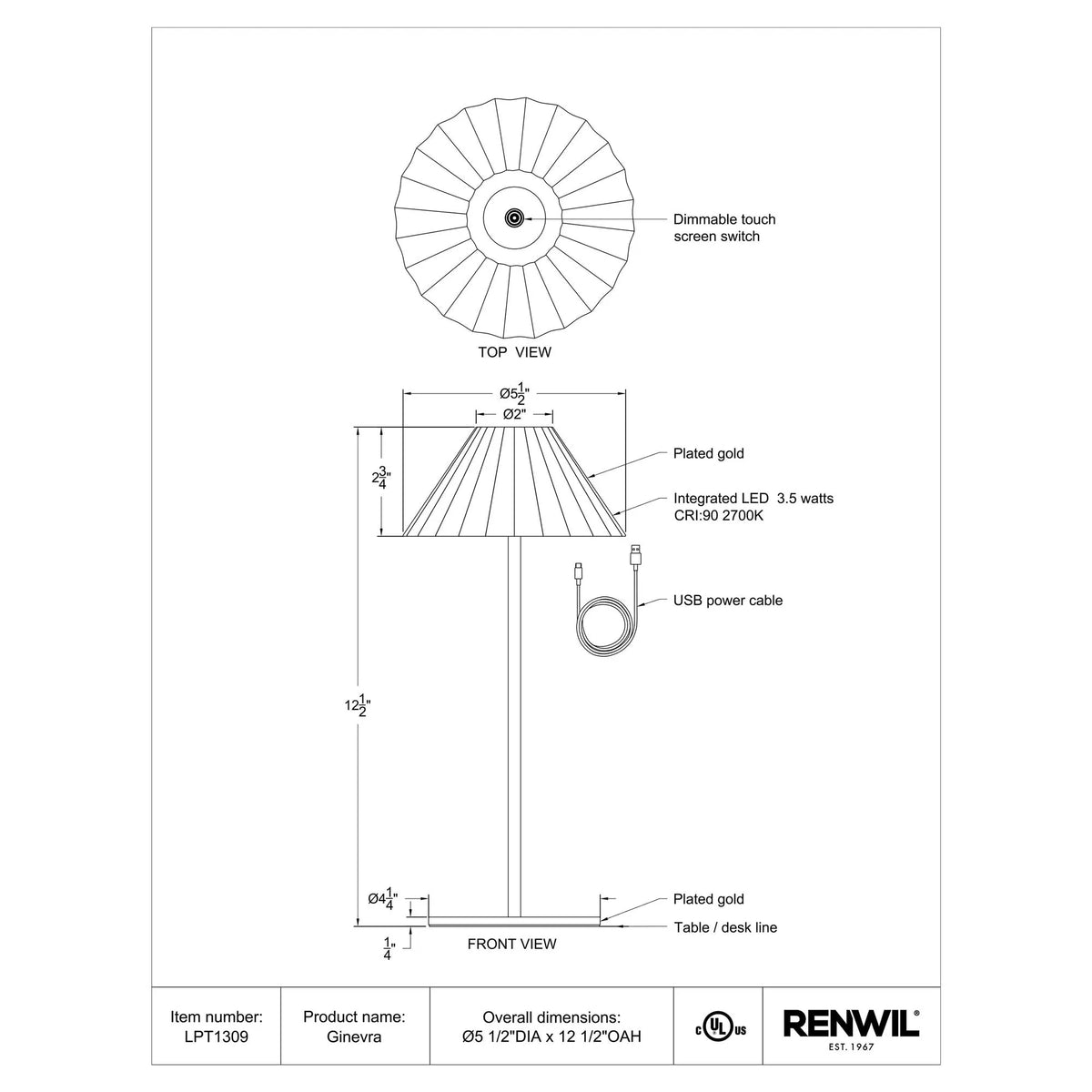 Ginevra Table Lamp