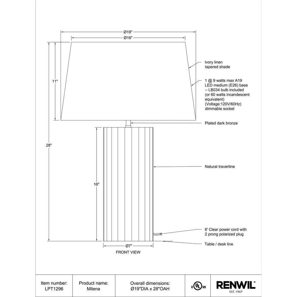 Milena Table Lamp