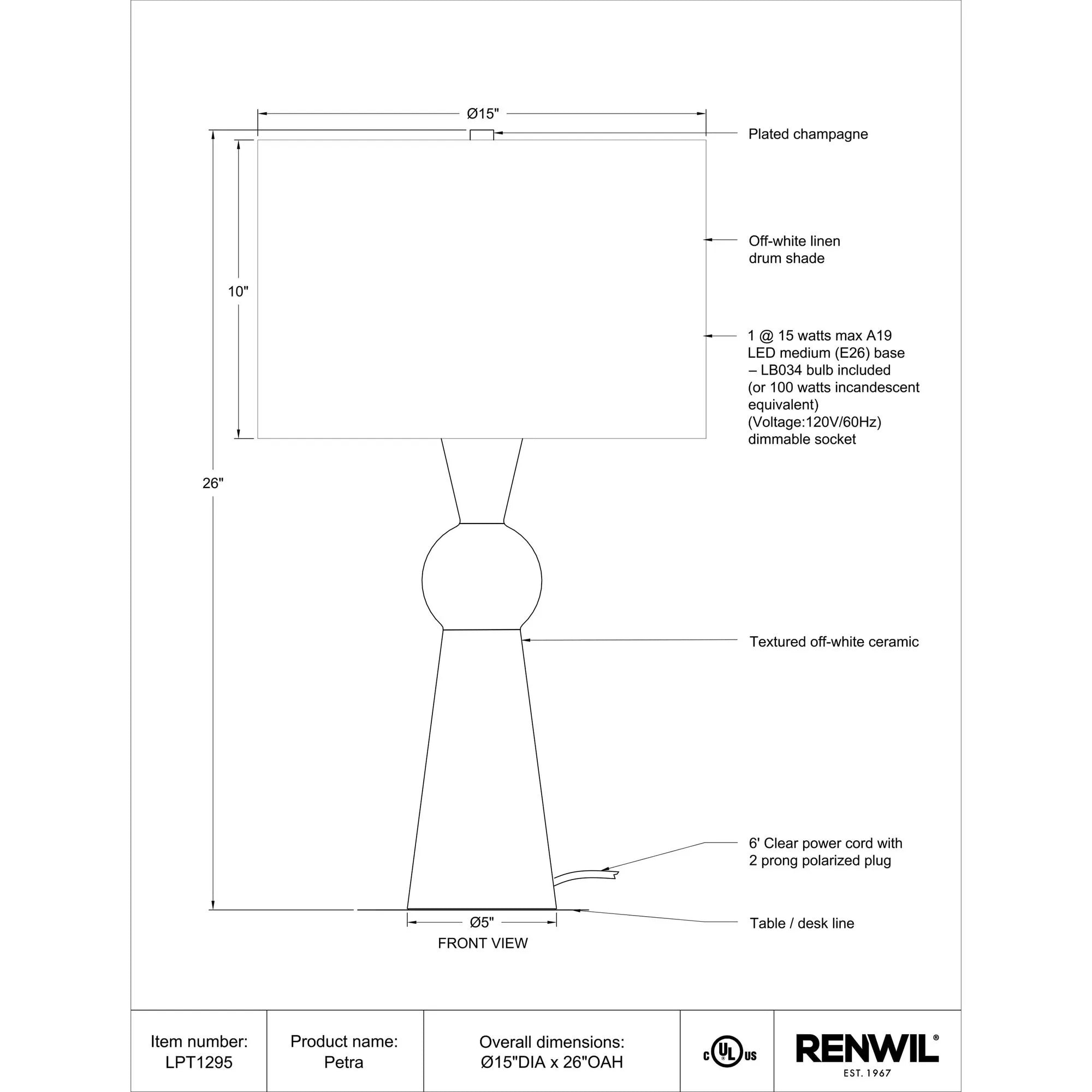 Petra Table Lamp