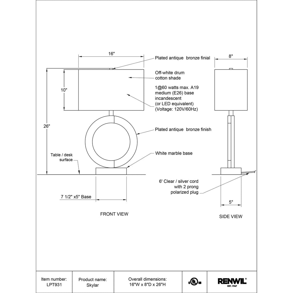 Skylar Table Lamp