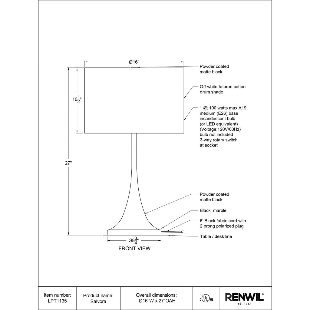 Salvora Table Lamp