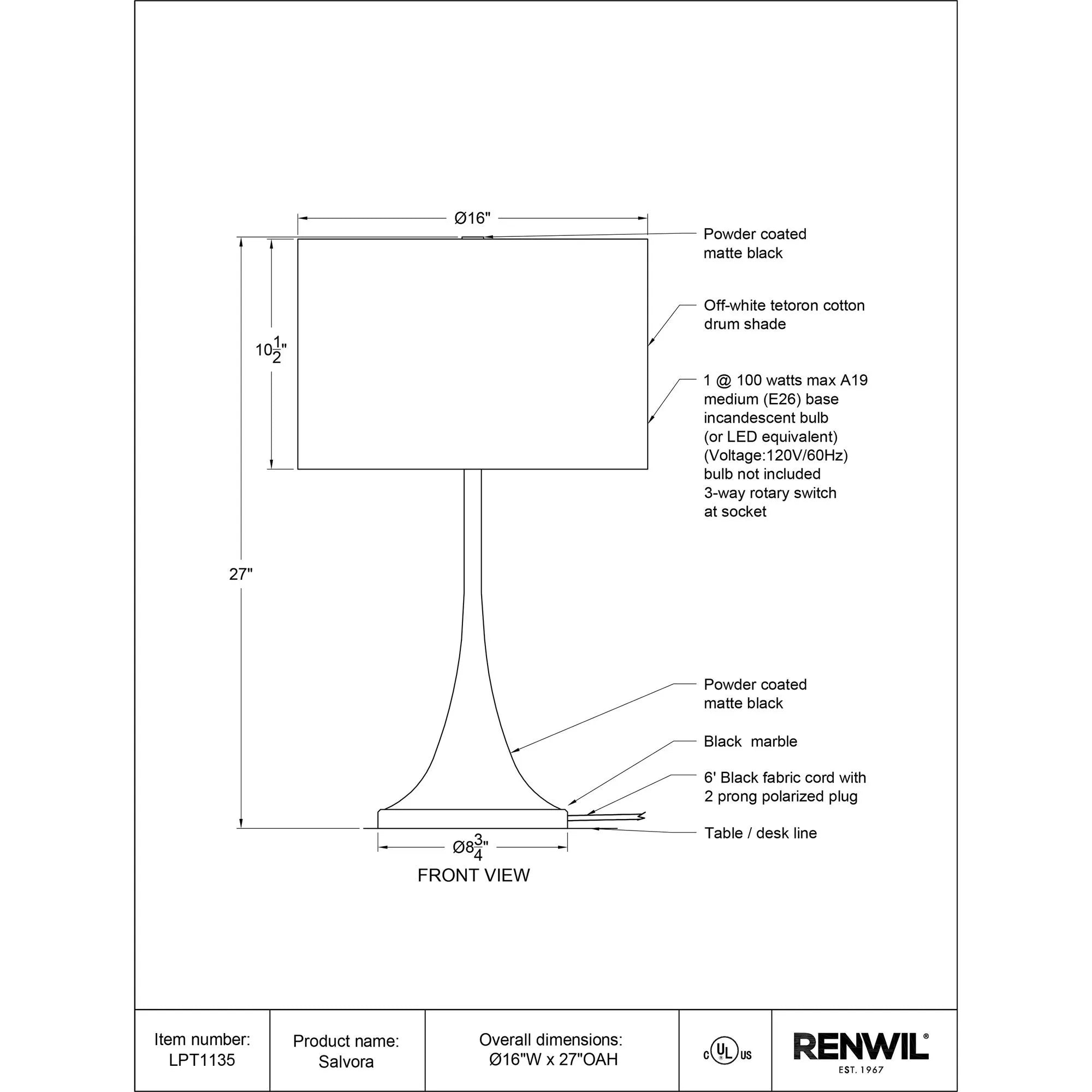 Salvora Table Lamp