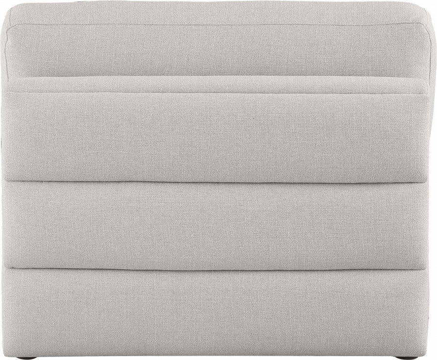 Beckham Linen Textured Fabric Upholstered Armless Modular Chair
