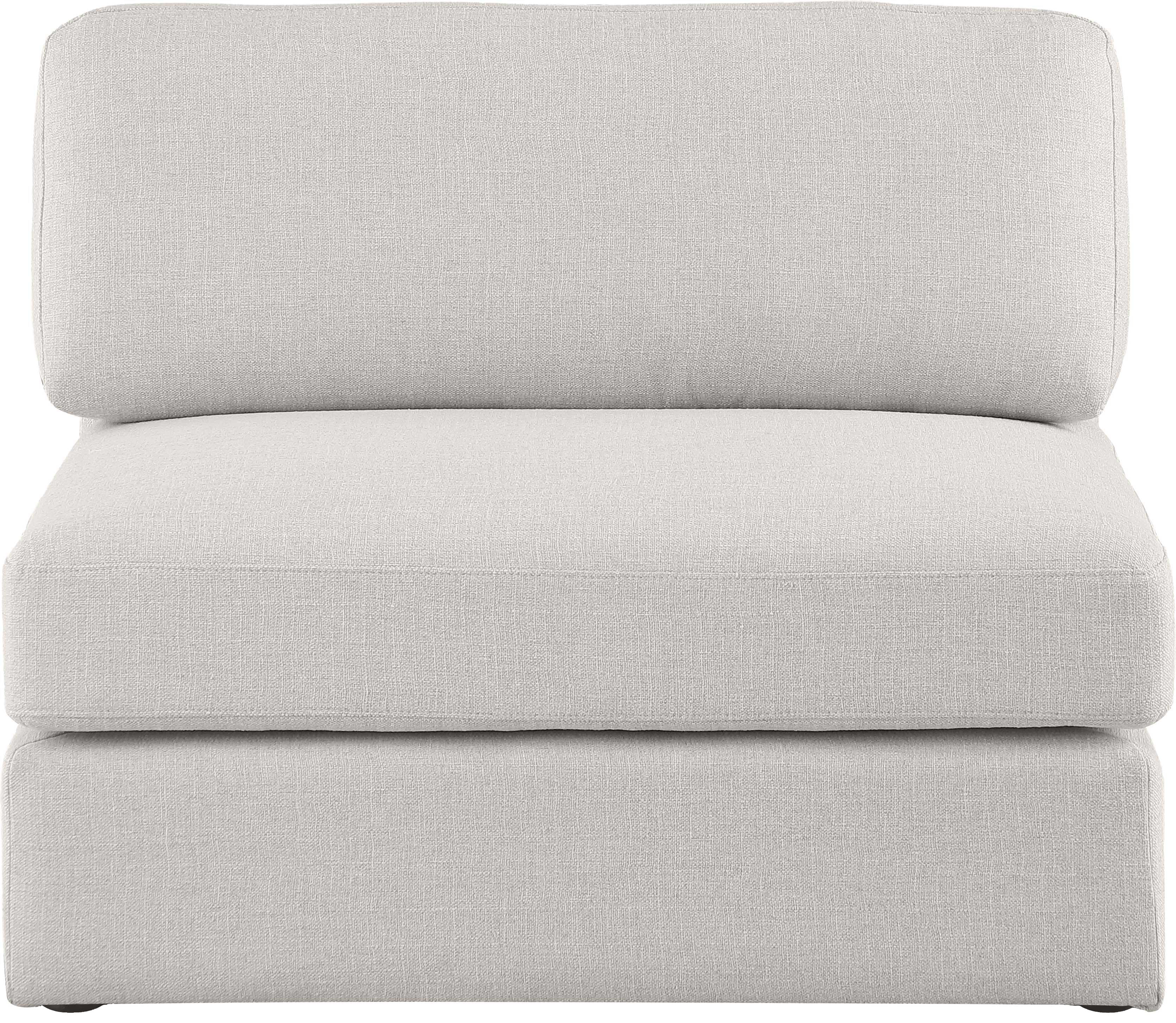 Beckham Linen Textured Fabric Upholstered Armless Modular Chair