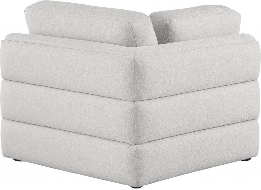 Beckham Linen Textured Fabric Upholstered Corner Modular Chair