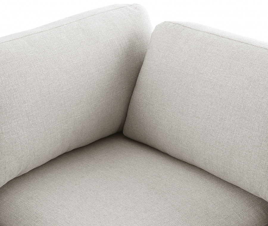 Beckham Linen Textured Fabric Upholstered Corner Modular Chair