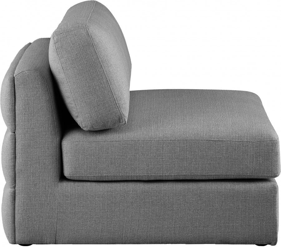 Beckham Linen Textured Fabric Upholstered Armless Modular Chair