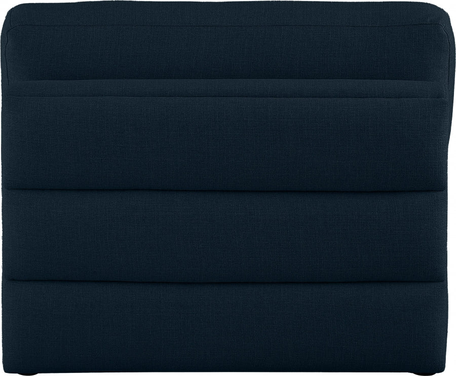 Beckham Linen Textured Fabric Upholstered Armless Modular Chair
