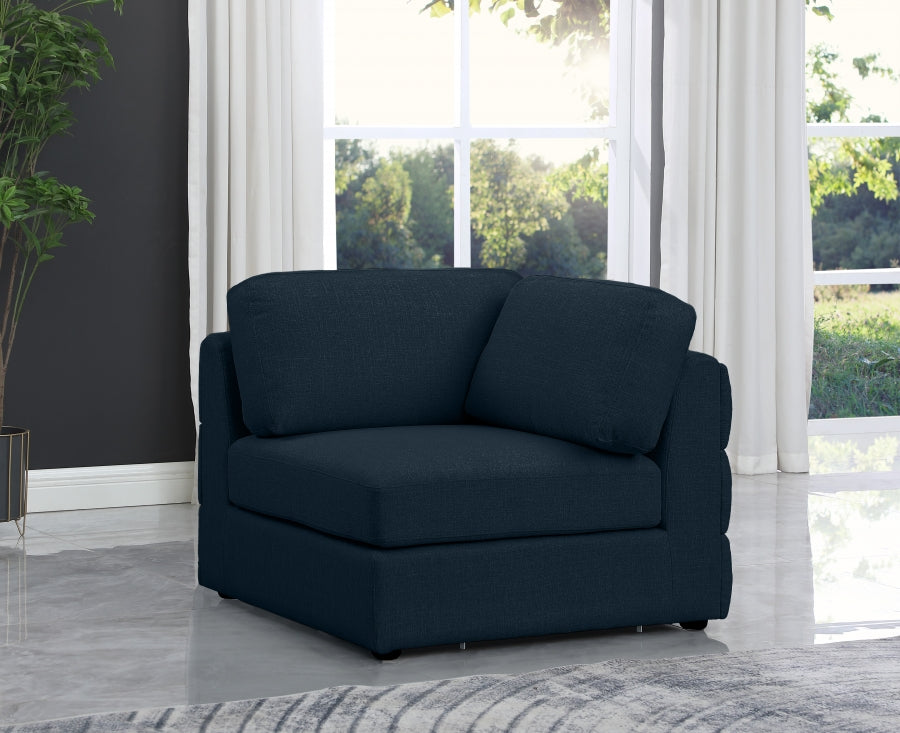Beckham Linen Textured Fabric Upholstered Corner Modular Chair