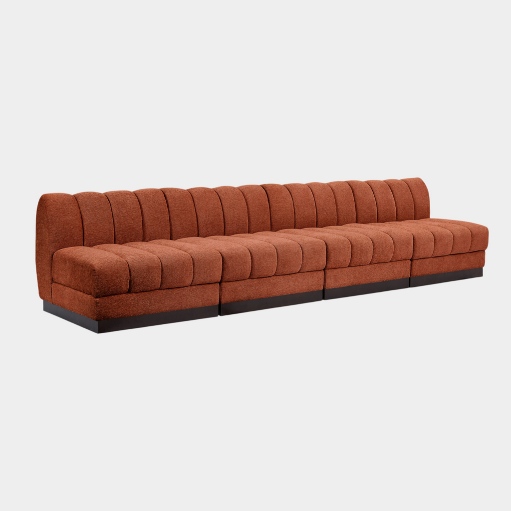 Quinn Chenille Fabric Armless Sofa