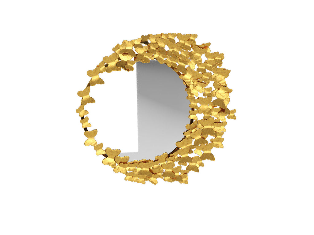 Butterfly 32.5"X31.5" Gold Mirror