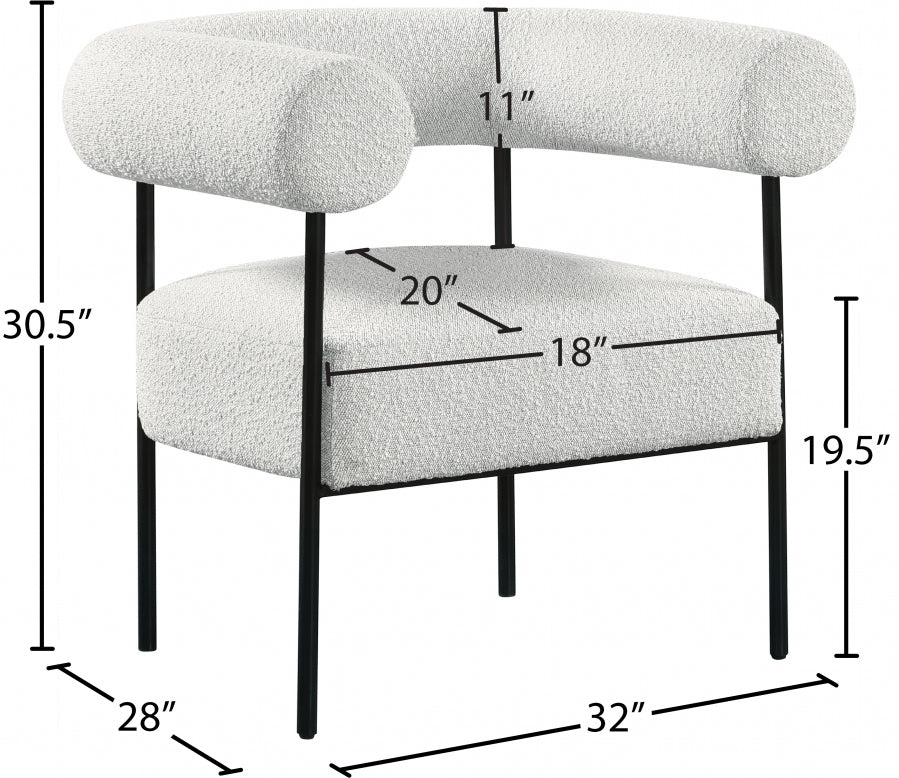 Blake Boucle Fabric Upholstered Accent Chair