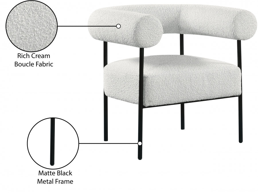 Blake Boucle Fabric Upholstered Accent Chair